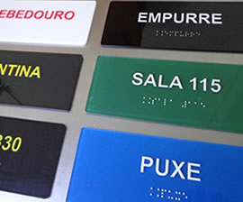 PLACAS IDENTIFICAÇÃO BRAILE
