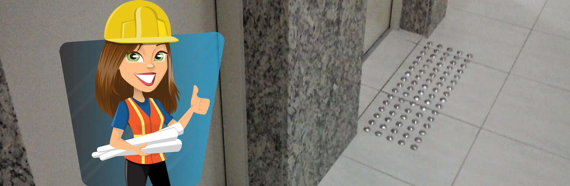 prime instalação de piso tatil elementos